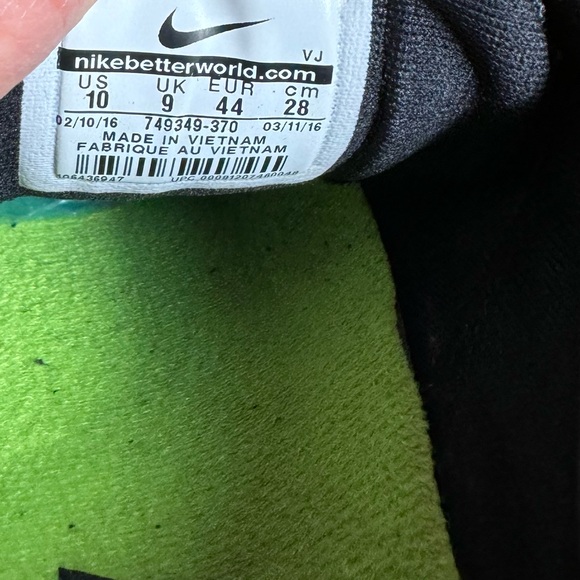 Nike Zoom Rival XC Racing Grind Track Cleats Spikes Teal/Volt Men’s Size 10 VGUC - Picture 8 of 9